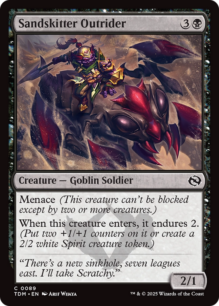 Image of Sandskitter Outrider (TDM-089) - Tarkir: Dragonstorm Foil
