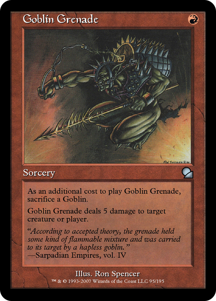 Image of Goblin Grenade (ME1-095) - Masters Edition Foil
