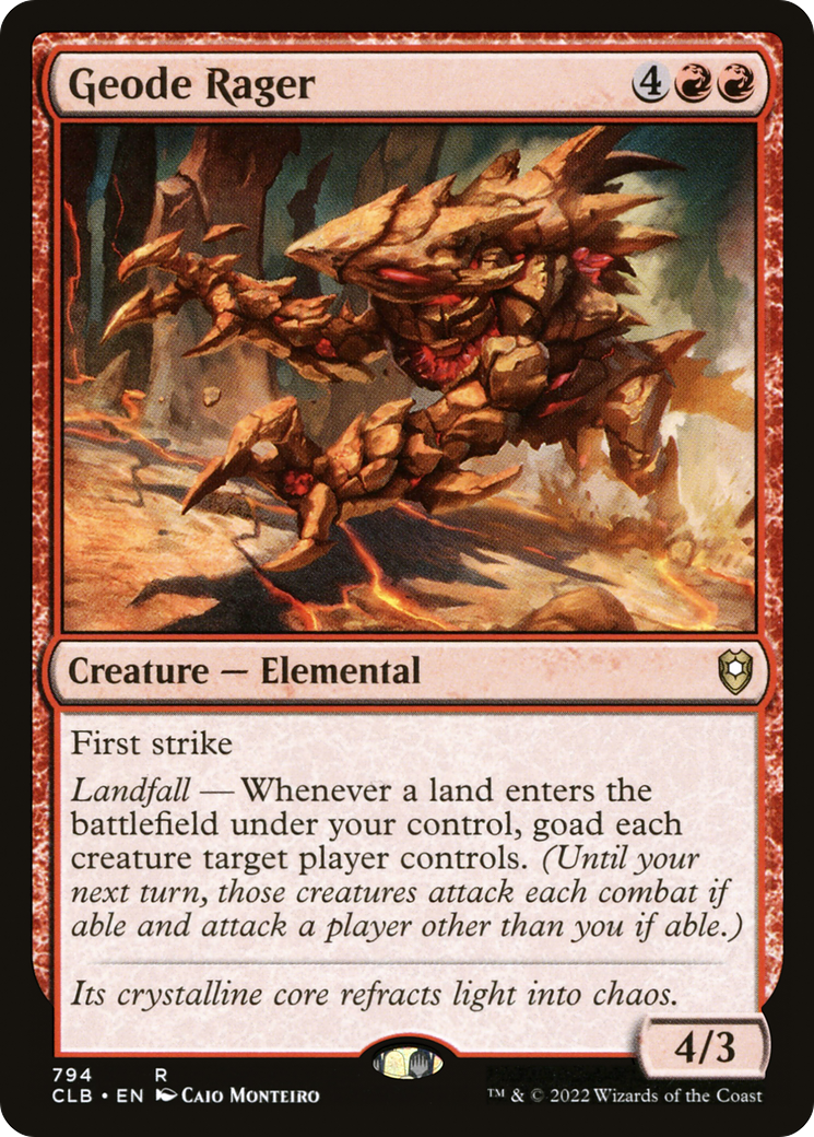 Image of Geode Rager (CLB-794) - Commander Legends: Battle for Baldur's Gate