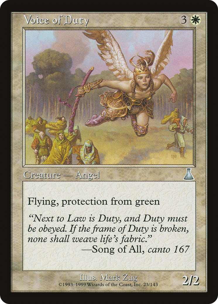 Image of Voice of Duty (UDS-023) - Urza's Destiny