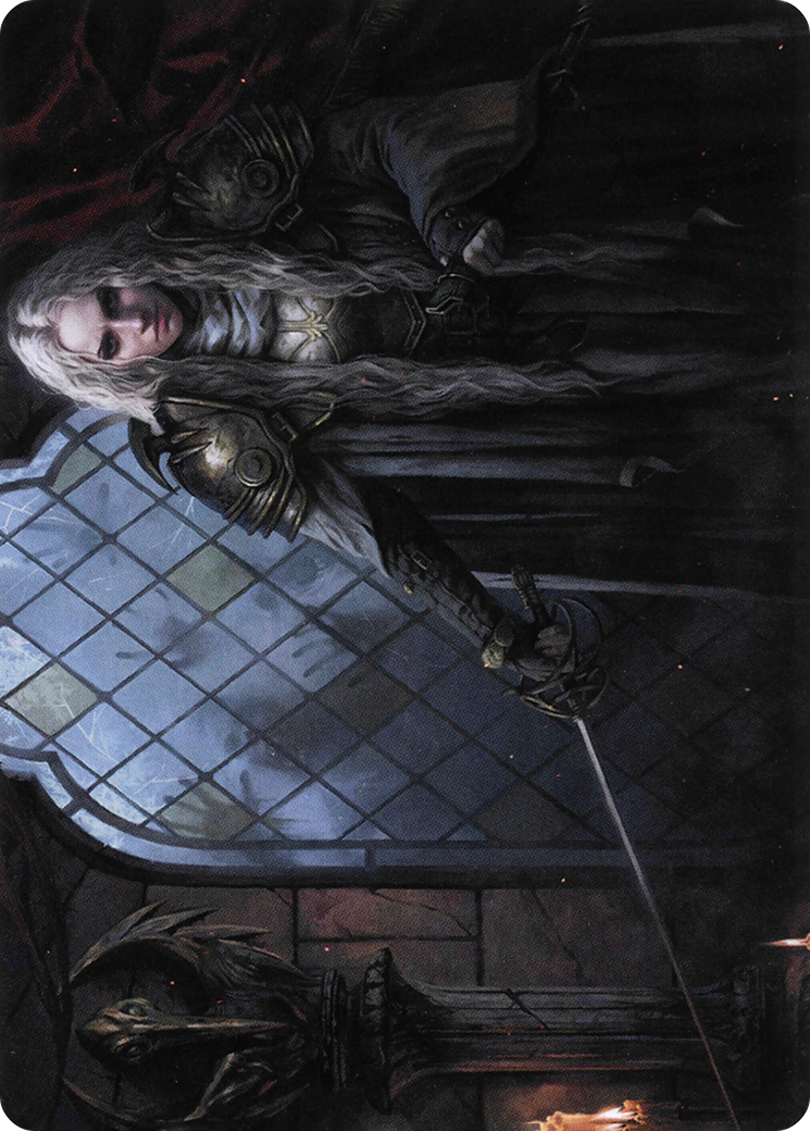 Image of Thalia, Guardian of Thraben // Thalia, Guardian of Thraben (AVOW-018) - Crimson Vow Art Series (Borderless) Foil
