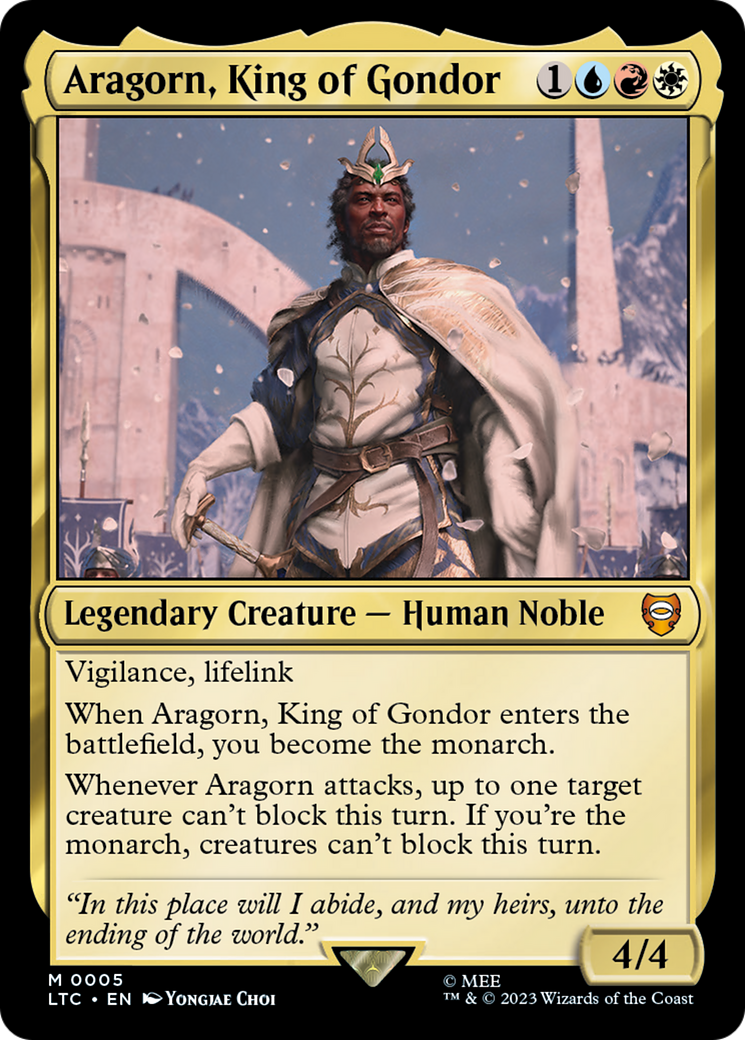 Image of Aragorn, King of Gondor (LTC-005) - Tales of Middle-earth Commander