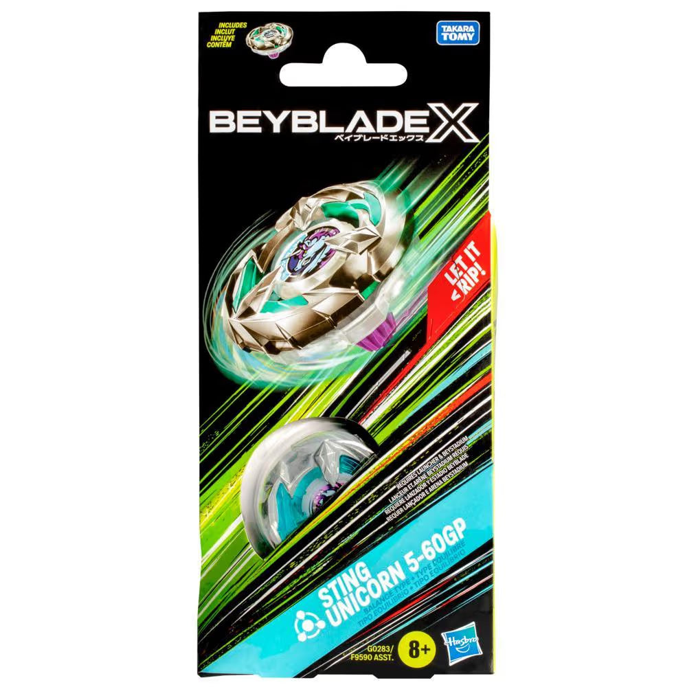 Hasbro Beyblade X Sting Unicorn 5-60GP Top Booster Pack Set