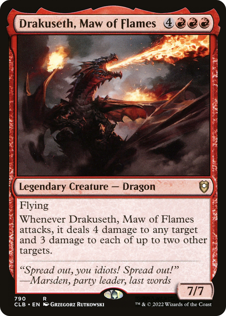 Image of Drakuseth, Maw of Flames (CLB-790) - Commander Legends: Battle for Baldur's Gate