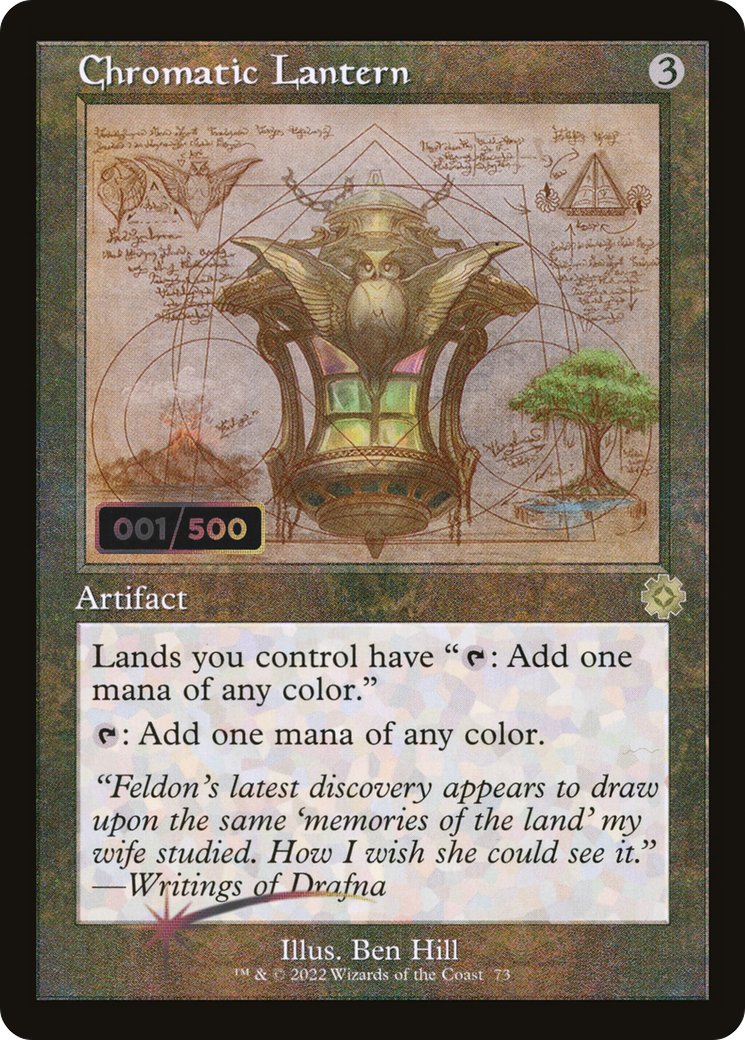 Image of Chromatic Lantern (Schematic) (Serial Numbered) (BRR-073) - The Brothers' War Retro Artifacts Foil