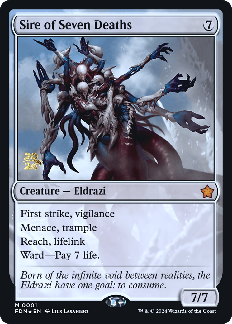 Image of Sire of Seven Deaths (PRE-001) - Foundations Promos Foil