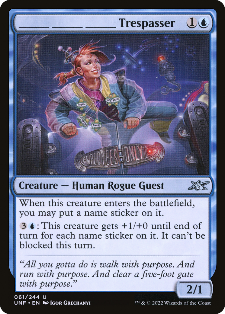 Image of _______ _______ _______ Trespasser (UNF-061) - Unfinity Foil
