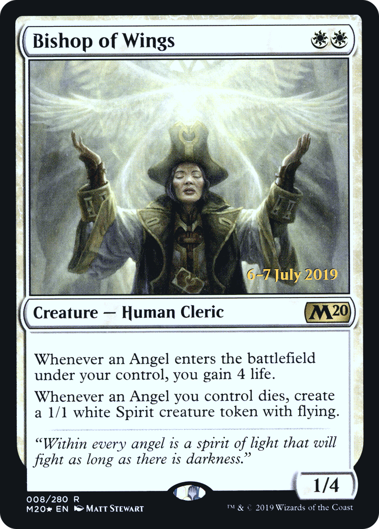Image of Bishop of Wings (PRE-008) - Core Set 2020 Promos Foil