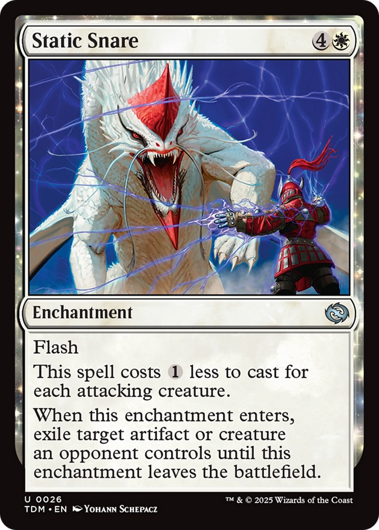 Image of Static Snare (TDM-026) - Tarkir: Dragonstorm: (enchantment) Foil