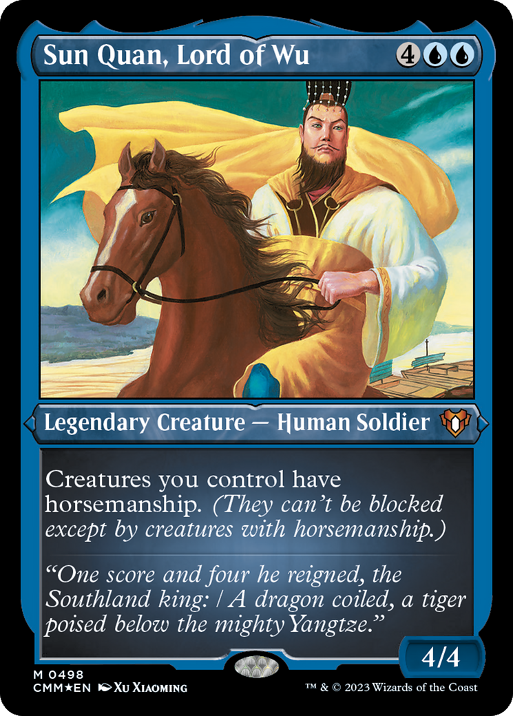 Image of Sun Quan, Lord of Wu (CMM-498) - Commander Masters Etched Foil