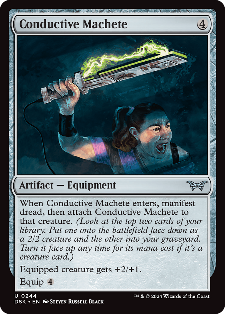 Image of Conductive Machete (DSK-244) - Duskmourn: House of Horror Foil