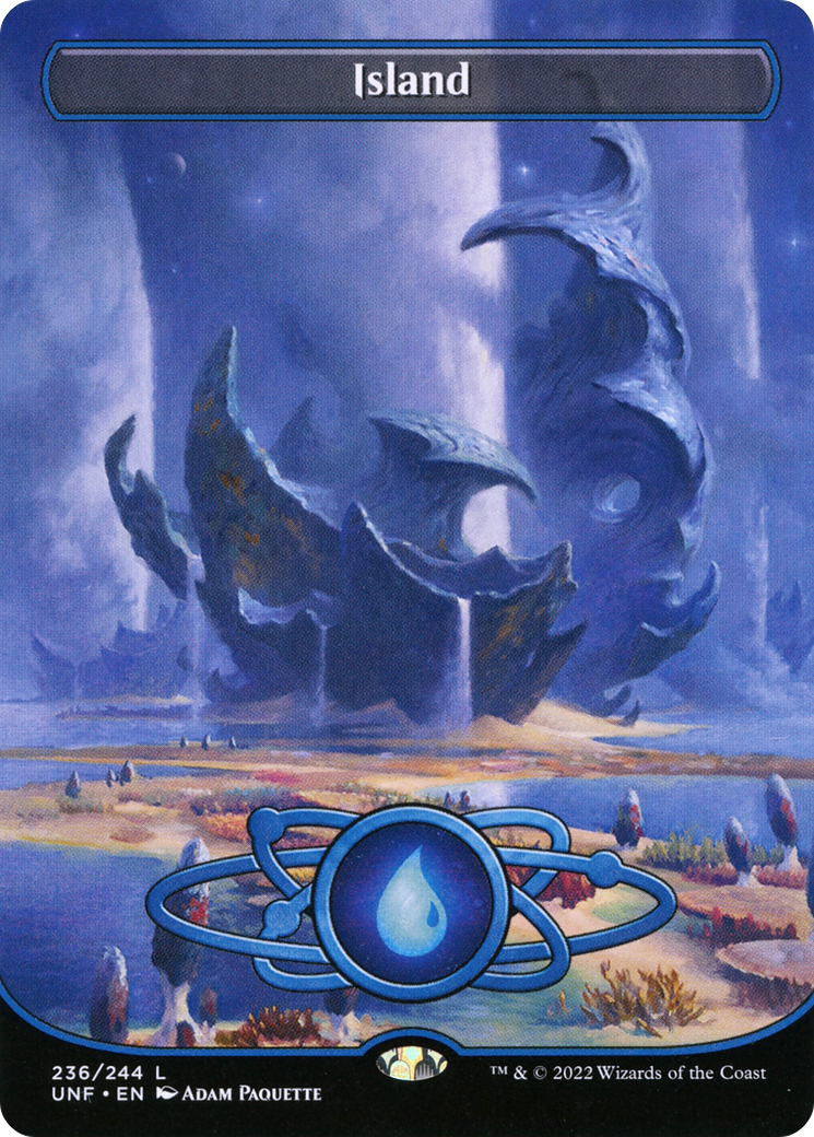 Image of Island (236) (Borderless) (UNF-236) - Unfinity (Borderless) Foil