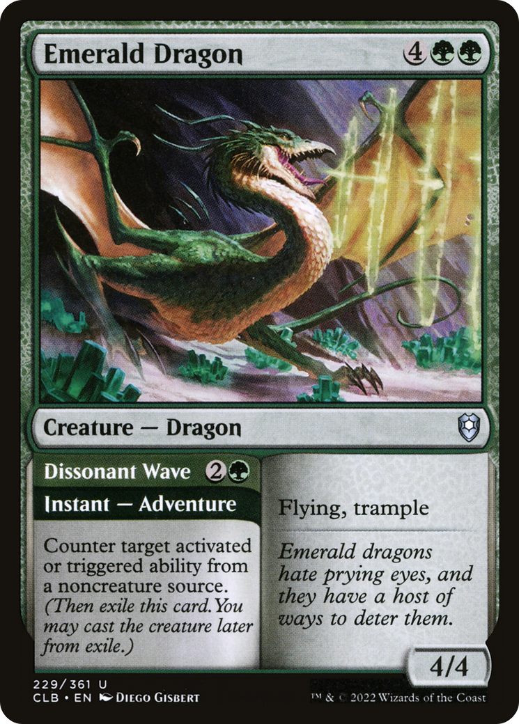 Image of Emerald Dragon (CLB-229) - Commander Legends: Battle for Baldur's Gate