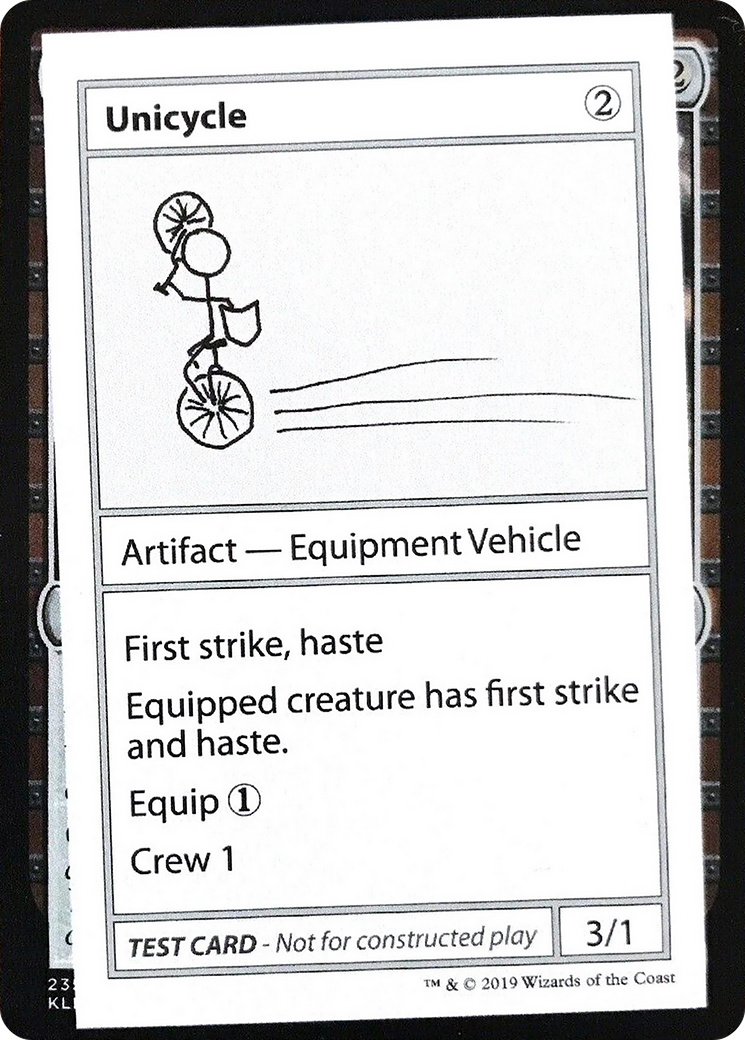 Image of Unicycle (No PW Symbol) (CMB1-) - Mystery Booster Playtest Cards 2021
