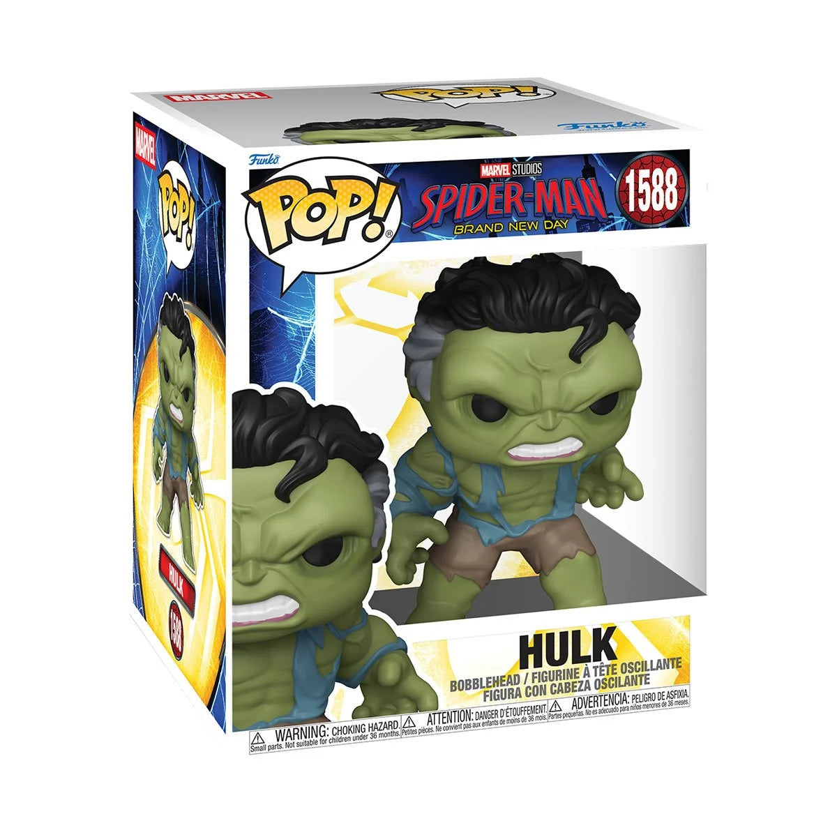 Image of Spider-Man: Brand New Day Hulk Super 6-Inch Funko Pop! Vinyl Figure #1588