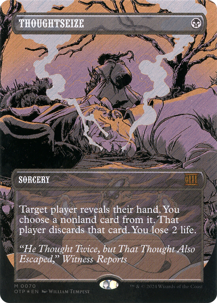 Image of Thoughtseize (Textured Foil) (OTP-070) - Breaking News (Borderless) Foil