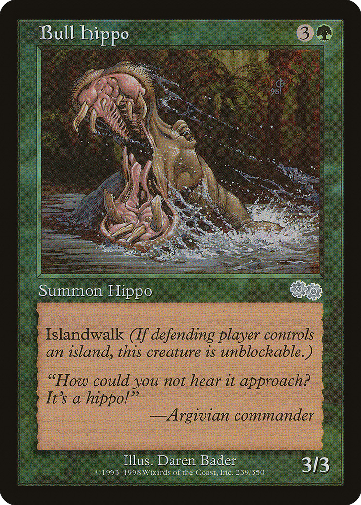 Image of Bull Hippo (USG-239) - Urza's Saga