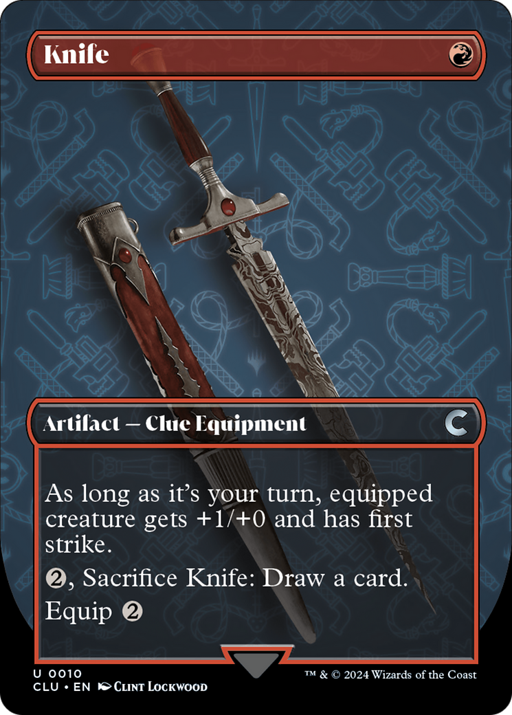 Image of Knife (Borderless) (CLU-010) - Ravnica: Clue Edition (Borderless)
