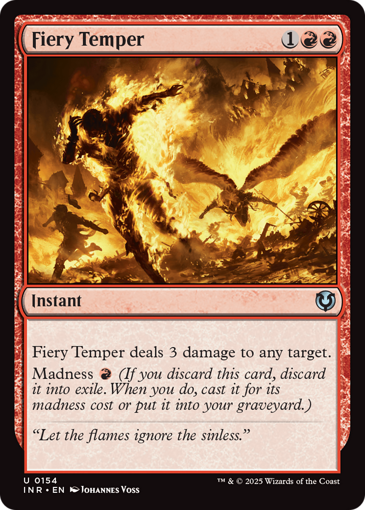 Image of Fiery Temper (INR-154) - Innistrad Remastered Foil