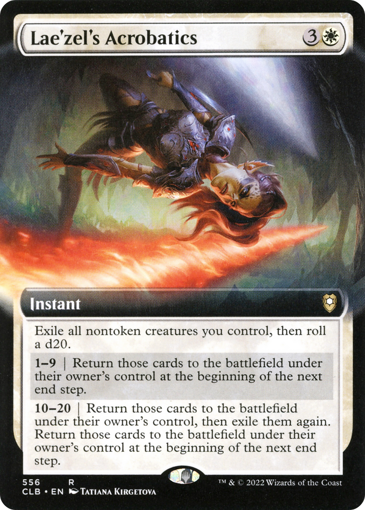 Image of Lae'zel's Acrobatics (Extended Art) (CLB-556) - Commander Legends: Battle for Baldur's Gate: (Extended Art) Foil