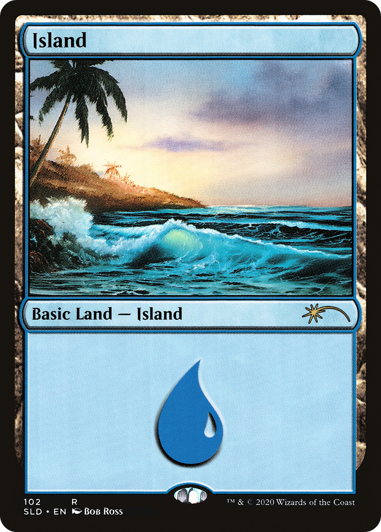 Image of Island (102) (Bob Ross) (SLD-102) - Secret Lair Drop Foil