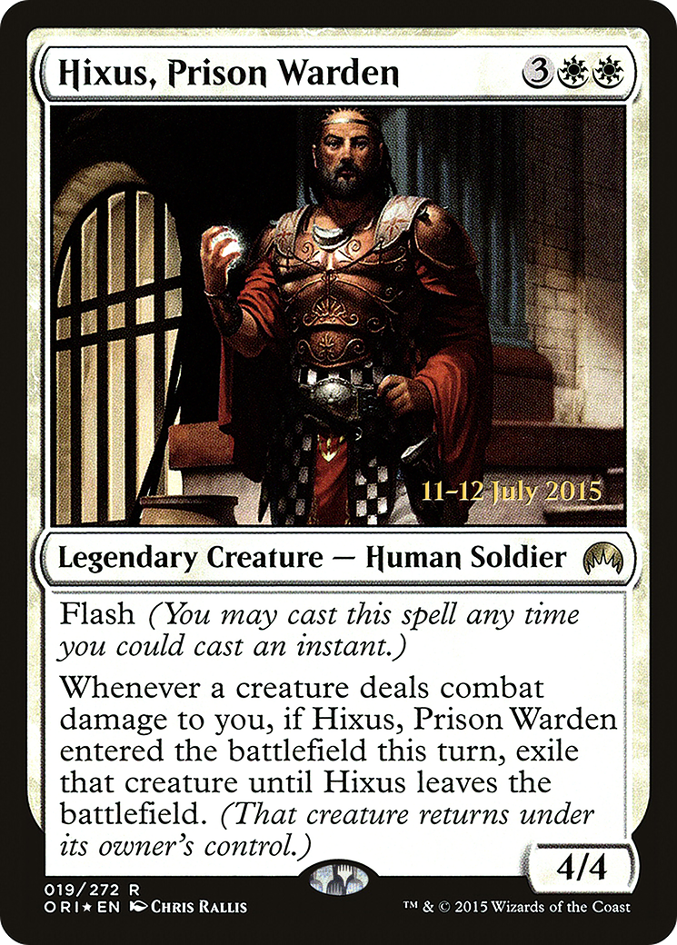 Image of Hixus, Prison Warden (PRE-019) - Magic Origins Promos Foil