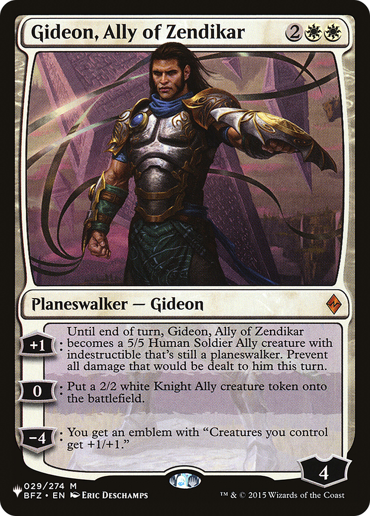 Image of Gideon, Ally of Zendikar (LIST-BFZ-29) - The List