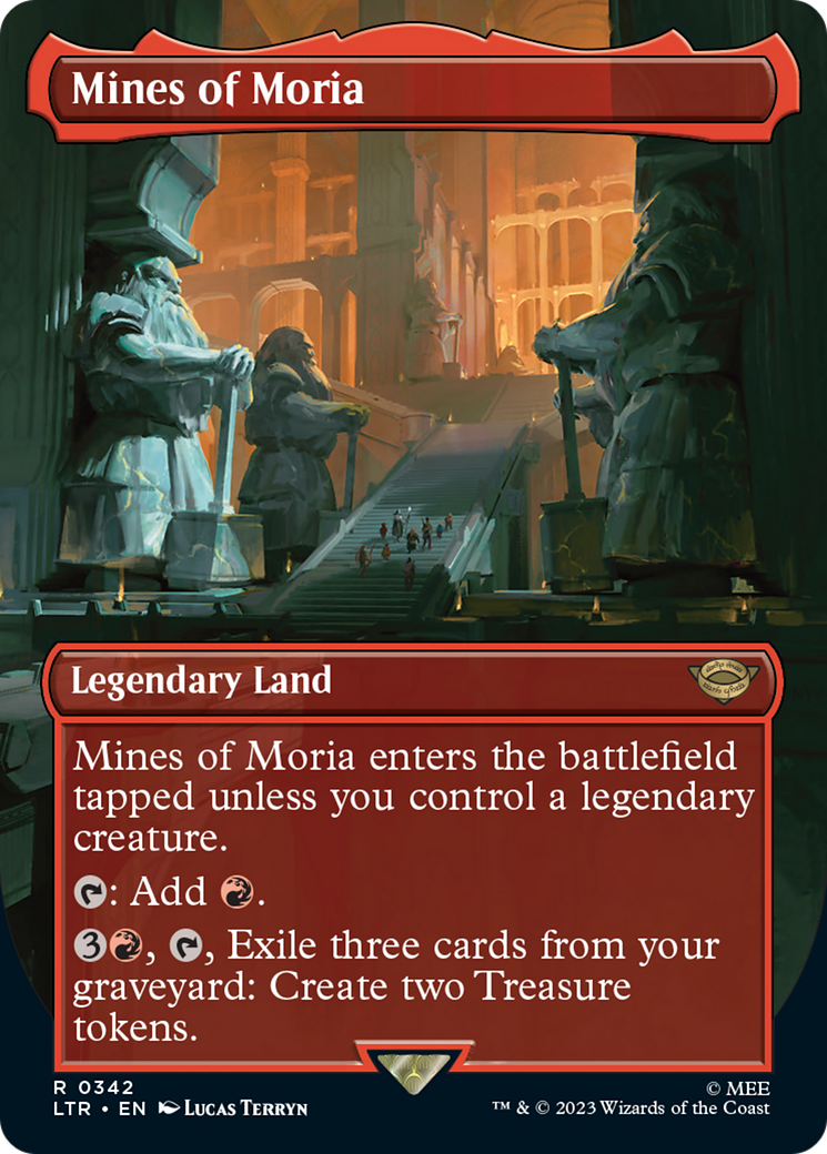 Image of Mines of Moria (Borderless) (LTR-342) - The Lord of the Rings: Tales of Middle-earth (Borderless) Foil