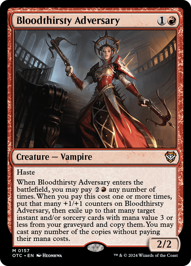 Image of Bloodthirsty Adversary (OTC-157) - Outlaws of Thunder Junction Commander