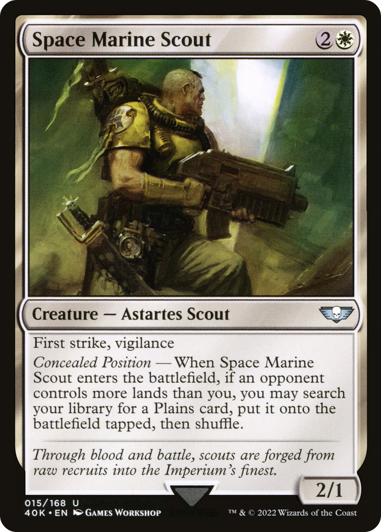 Image of Space Marine Scout (40K-015) - Warhammer 40,000 Commander