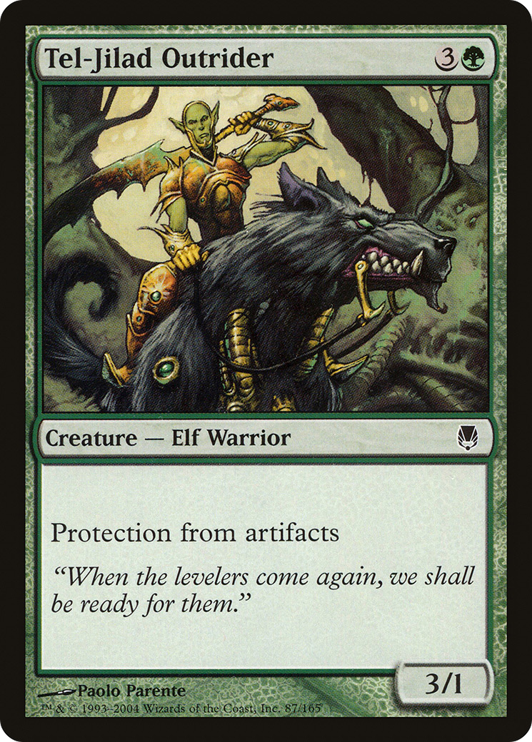 Image of Tel-Jilad Outrider (DST-087) - Darksteel Foil