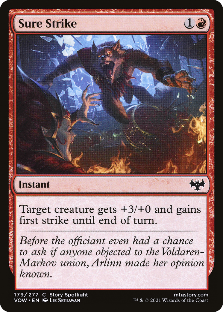Image of Sure Strike (VOW-179) - Innistrad: Crimson Vow Foil