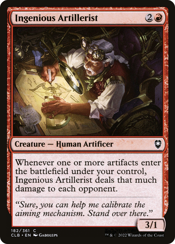 Image of Ingenious Artillerist (CLB-182) - Commander Legends: Battle for Baldur's Gate