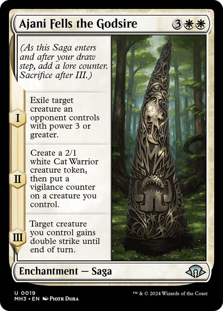 Image of Ajani Fells the Godsire (MH3-019) - Modern Horizons 3