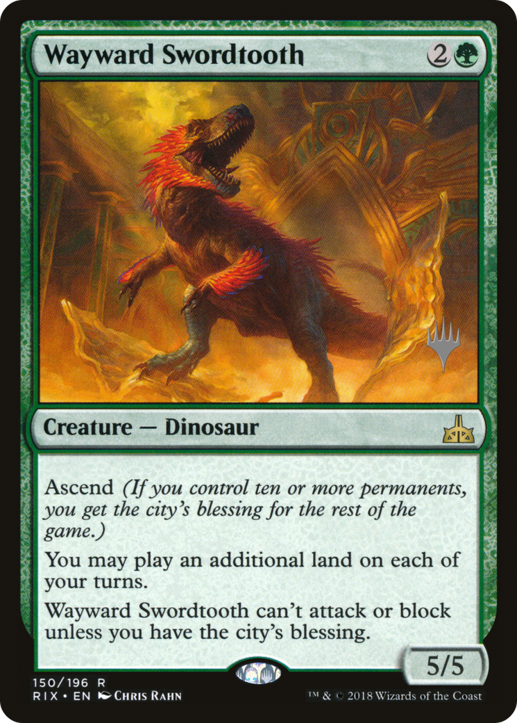 Image of Wayward Swordtooth (PPM20-150) - Rivals of Ixalan Promos Foil