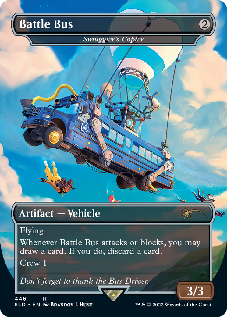 Image of Battle Bus - Smuggler's Copter (SLD-446) - Secret Lair Drop / Battle Bus (Borderless)