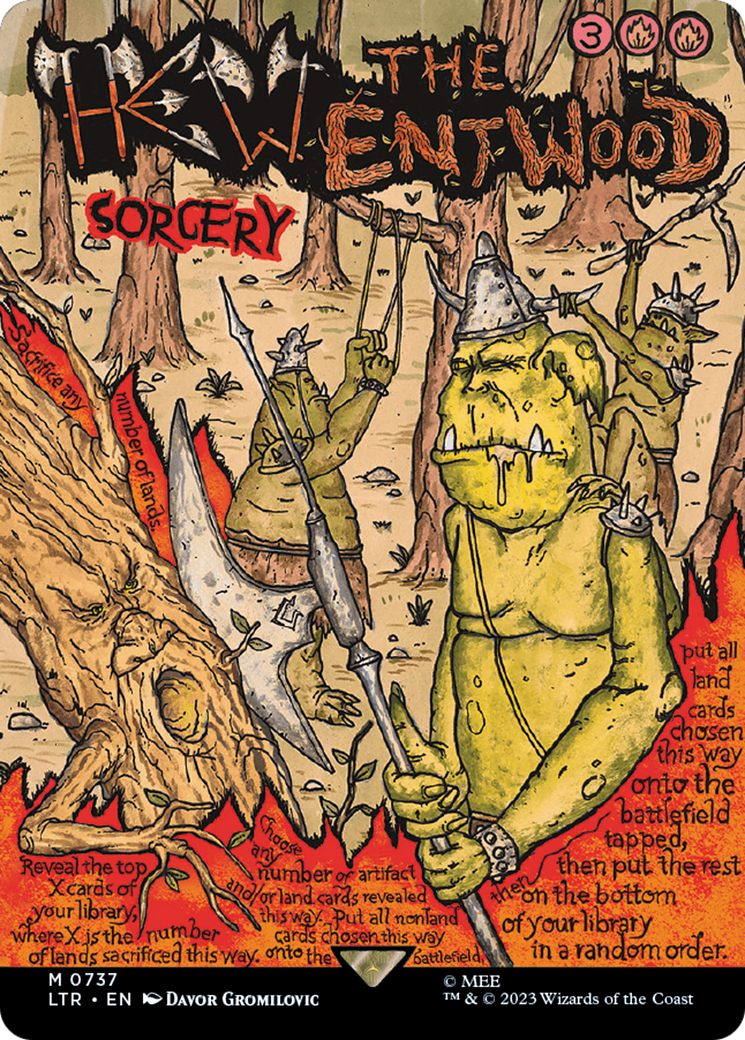 Image of Hew the Entwood (Borderless Poster) (LTR-737) - The Lord of the Rings: Tales of Middle-earth (Borderless) Foil