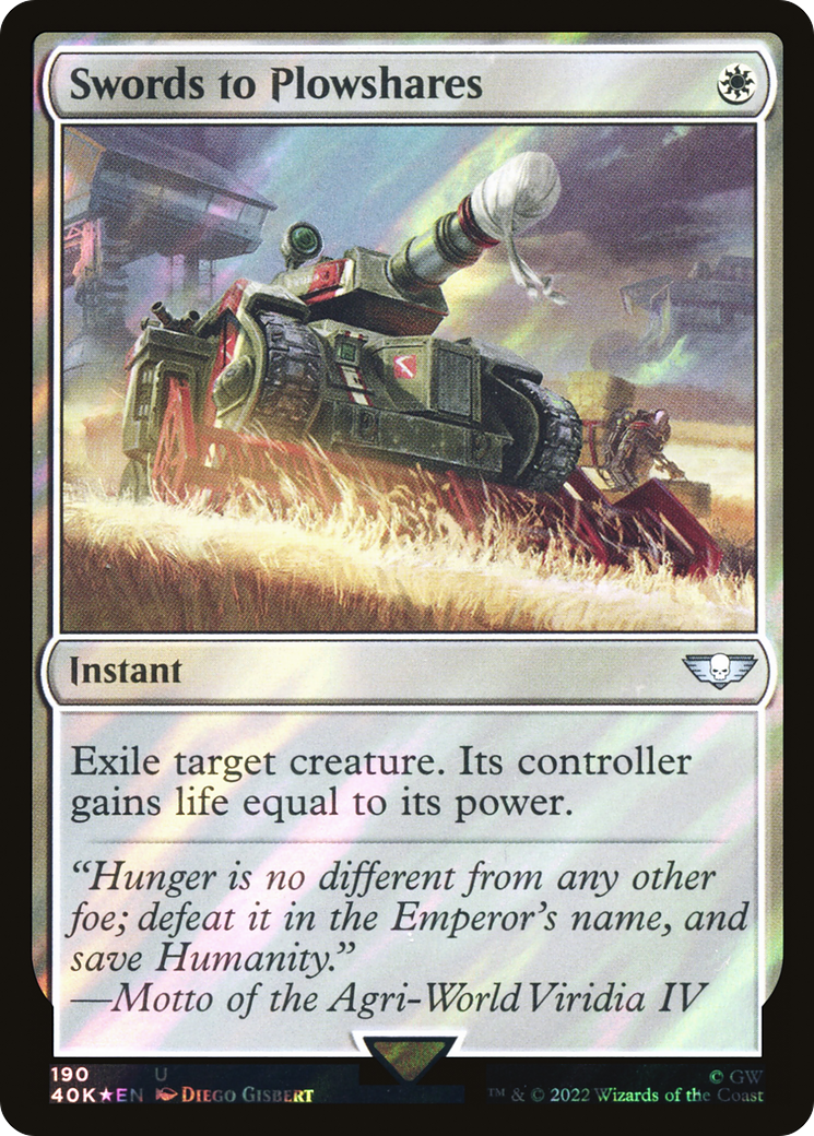 Image of Swords to Plowshares (Surge Foil) (40K-190) - Warhammer 40,000 Commander Foil