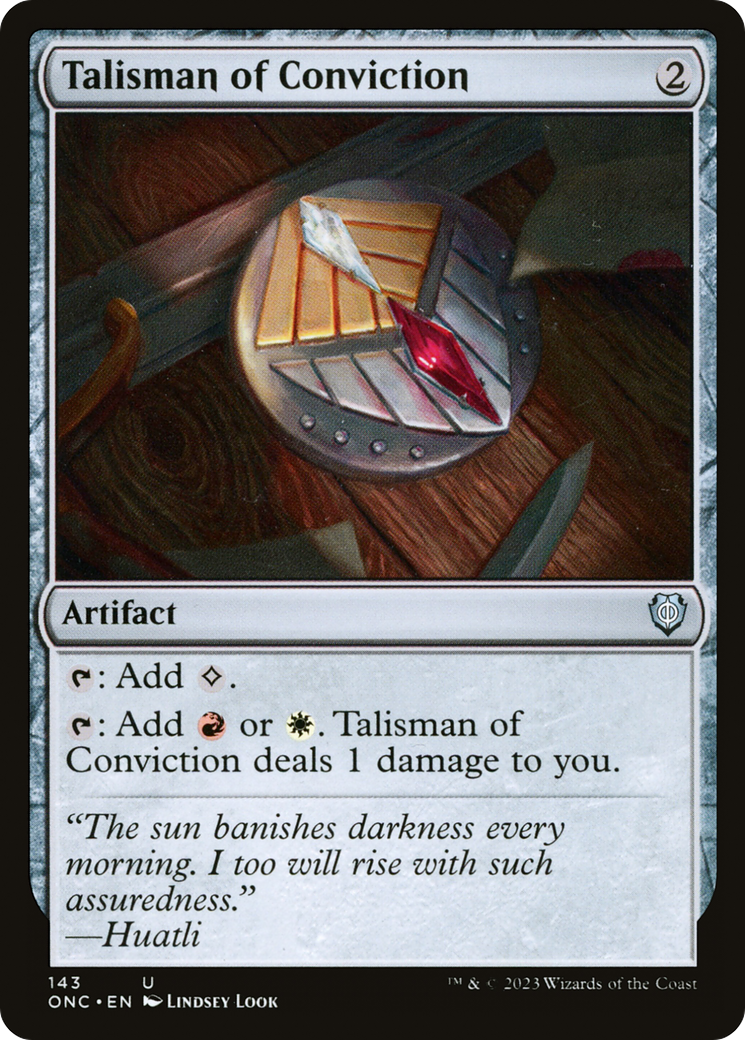 Image of Talisman of Conviction (ONC-143) - Phyrexia: All Will Be One Commander