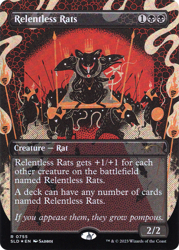 Image of Relentless Rats (755) (SLD-755) - Secret Lair Drop (Borderless) Foil