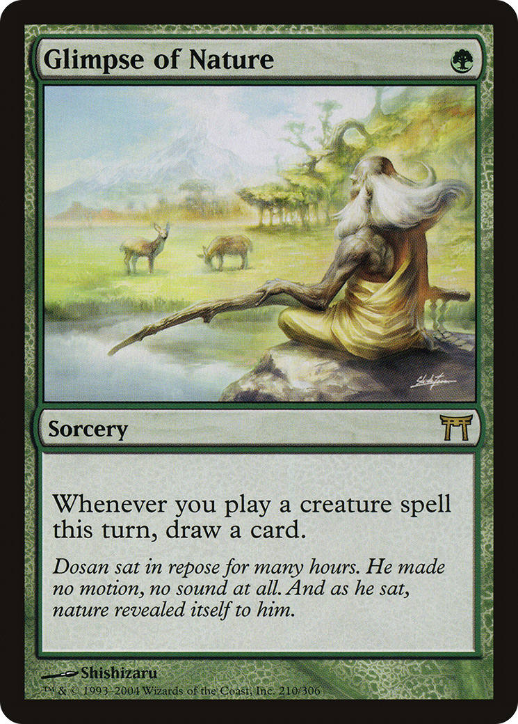 Image of Glimpse of Nature (CHK-210) - Champions of Kamigawa