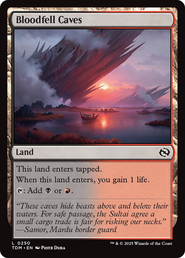 Image of Bloodfell Caves (TDM-250) - Tarkir: Dragonstorm Foil
