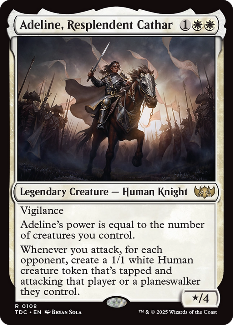 Image of Adeline, Resplendent Cathar (TDC-108) - Commander: Tarkir: Dragonstorm