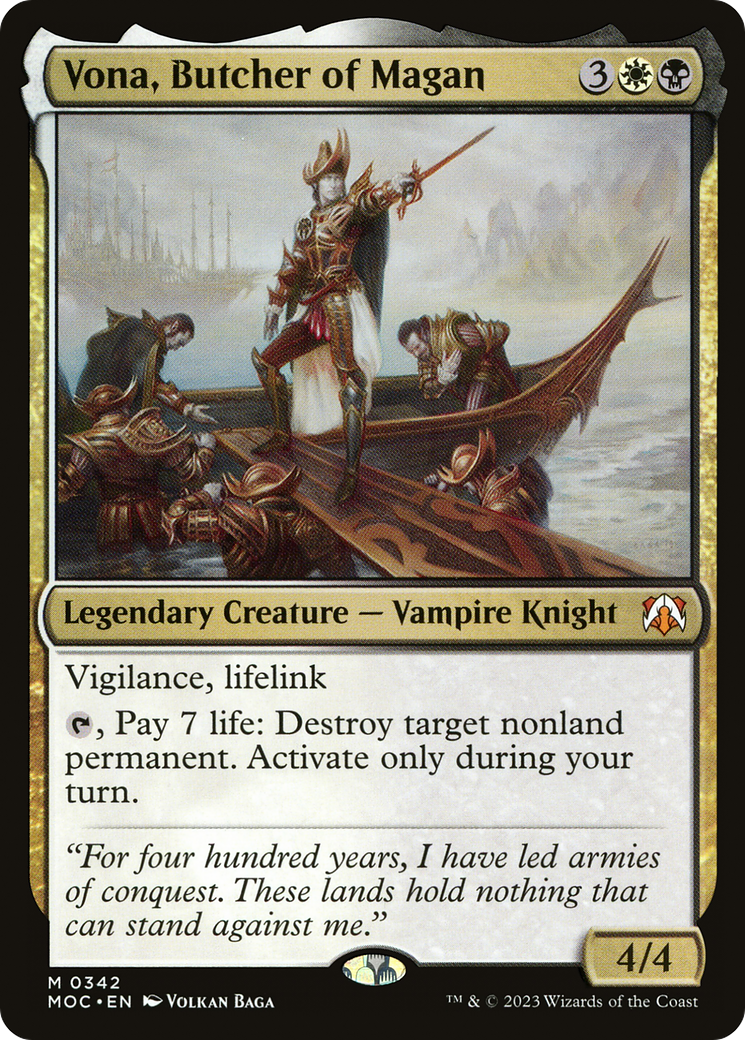 Image of Vona, Butcher of Magan (MOC-342) - March of the Machine Commander