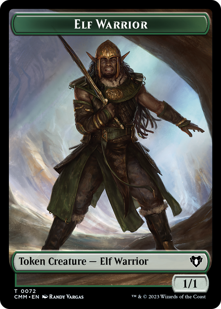Image of Elf Warrior (TCMM-072) - Commander Masters Tokens