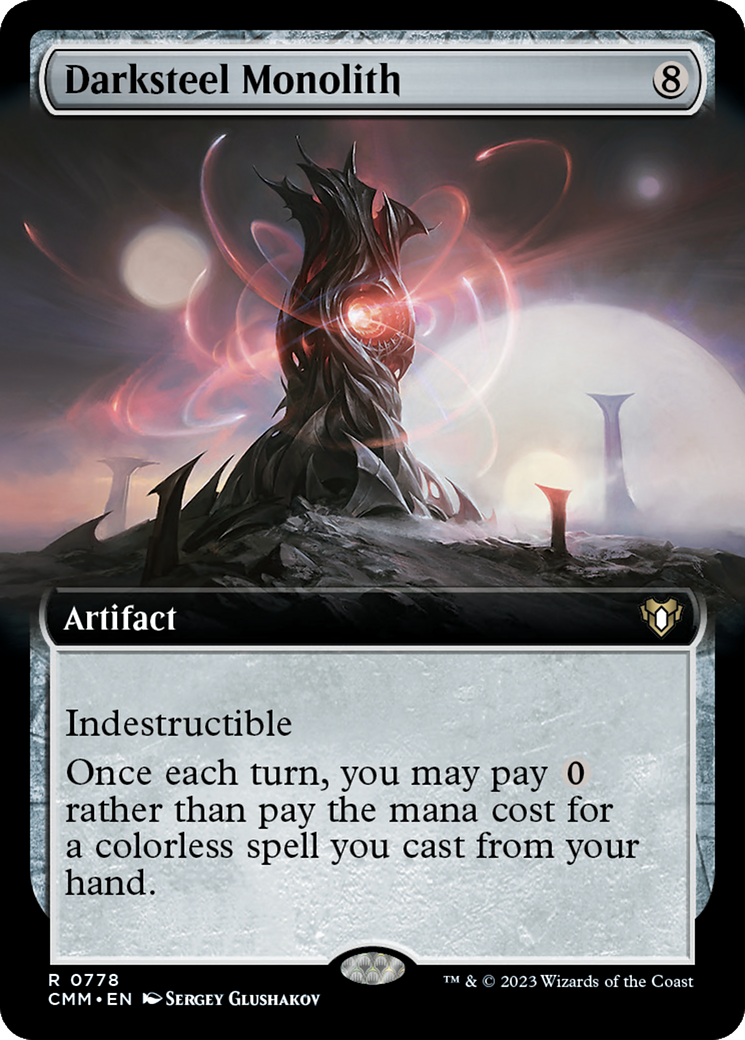 Image of Darksteel Monolith (Extended Art) (CMM-778) - Commander Masters: (Extended Art) Foil