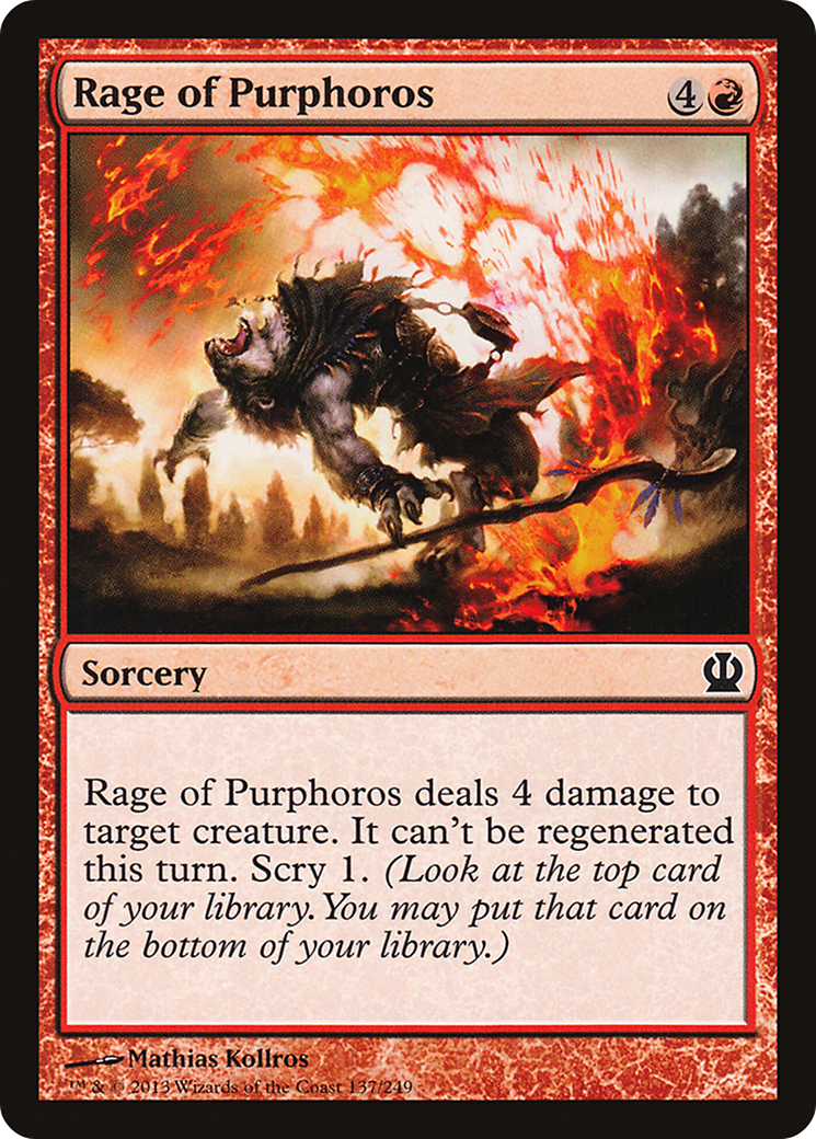 Image of Rage of Purphoros (THS-137) - Theros