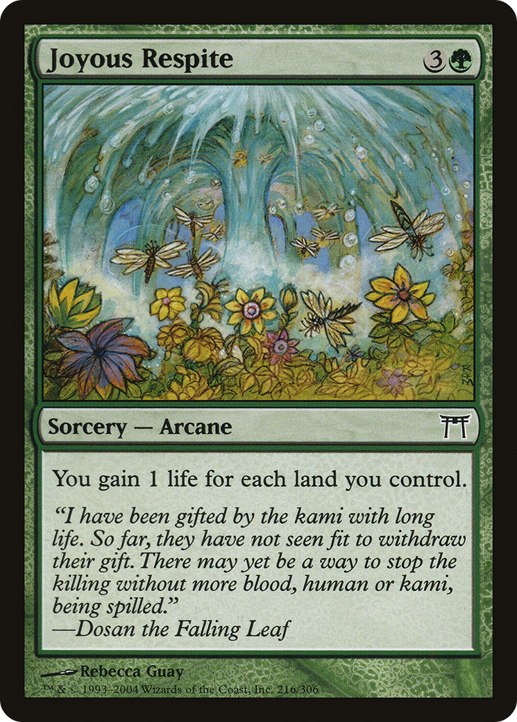 Image of Joyous Respite (CHK-216) - Champions of Kamigawa