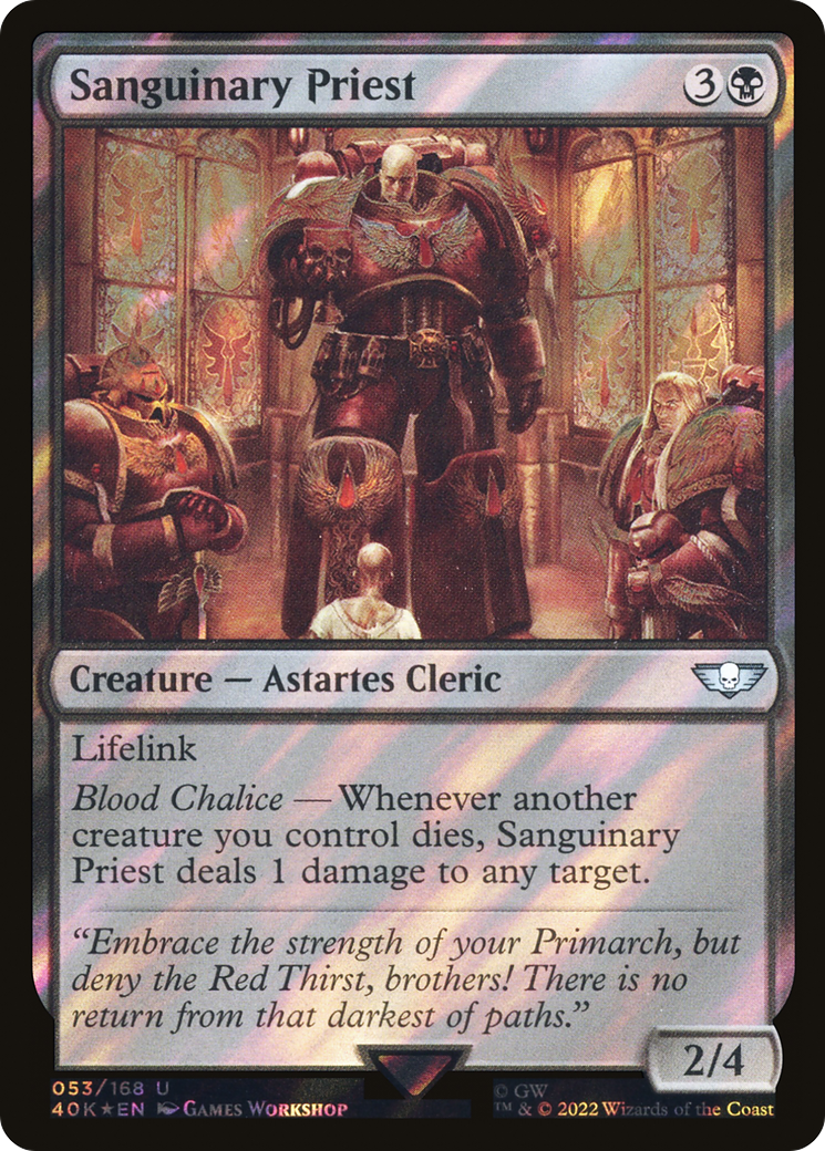 Image of Sanguinary Priest (Surge Foil) (40K-053) - Warhammer 40,000 Commander Foil