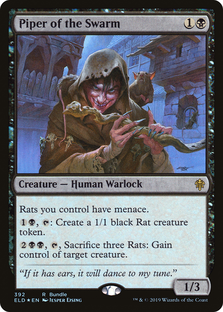 Image of Piper of the Swarm (ELD Bundle) (UMP-392) - Throne of Eldraine Foil